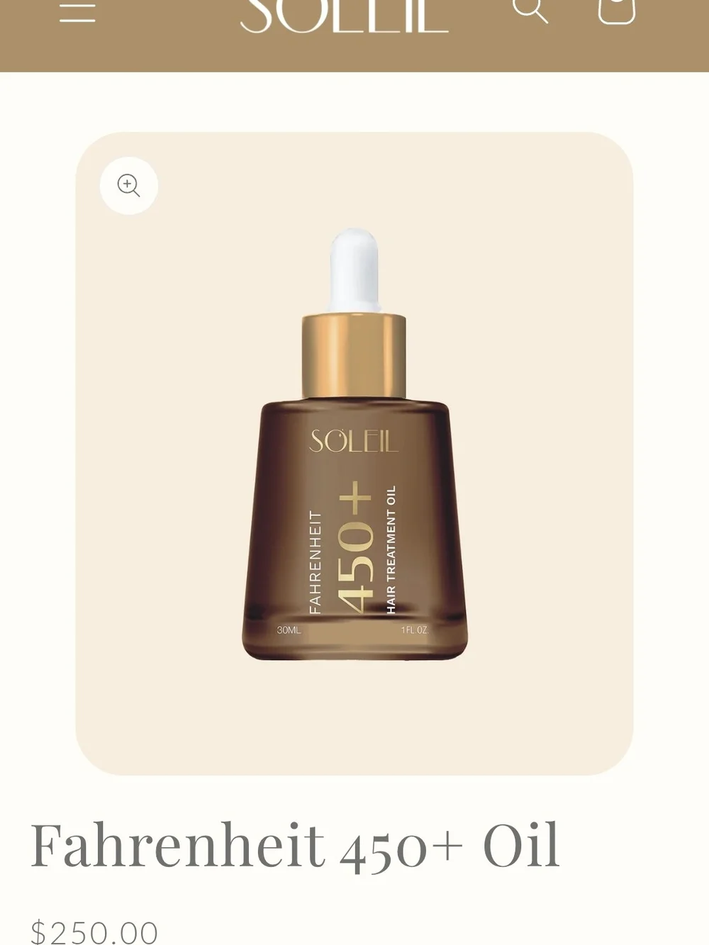 Soleil Fahrenheit 450+ Brown Hair Treatment Oil